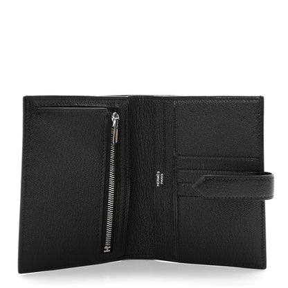 Hermes Chevre Mysore Bearn Compact Wallet Black 5 of 6