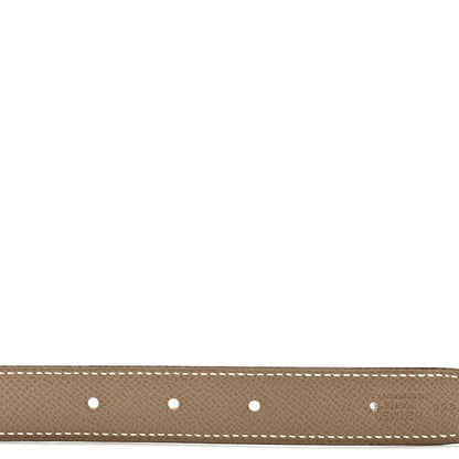 Hermes Swift Epsom 24mm Mini Constance H Belt 80 32 Black Etoupe 4 of 6