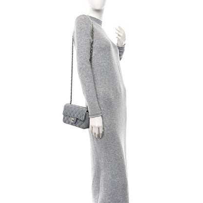 Chanel Metallic Lambskin Quilted Mini Rectangular Flap Silver 2 of 11