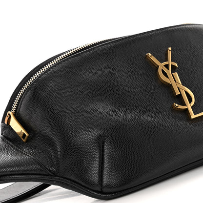 Saint Laurent Grain De Poudre Monogram Belt Bag Black 8 of 10