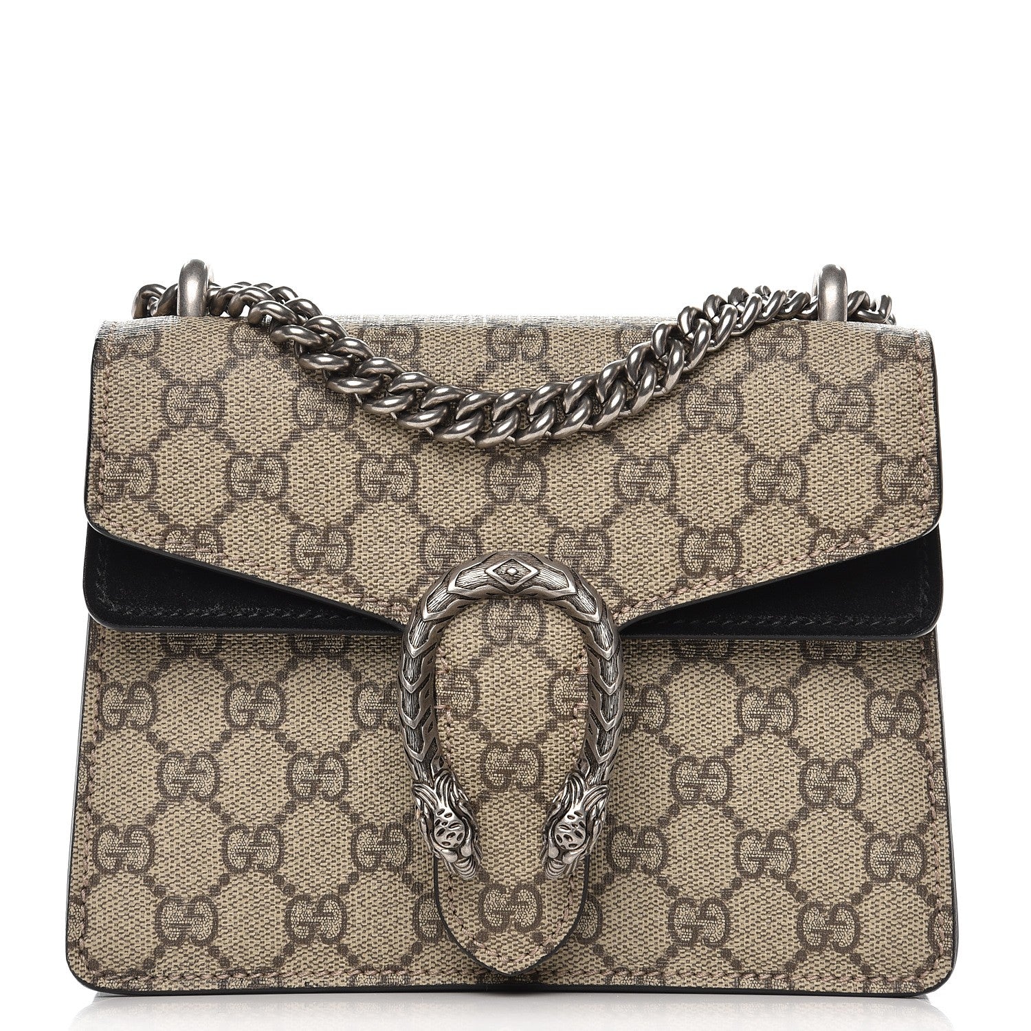 Gucci GG Supreme Monogram Mini Dionysus Shoulder Bag Black 1 of 8