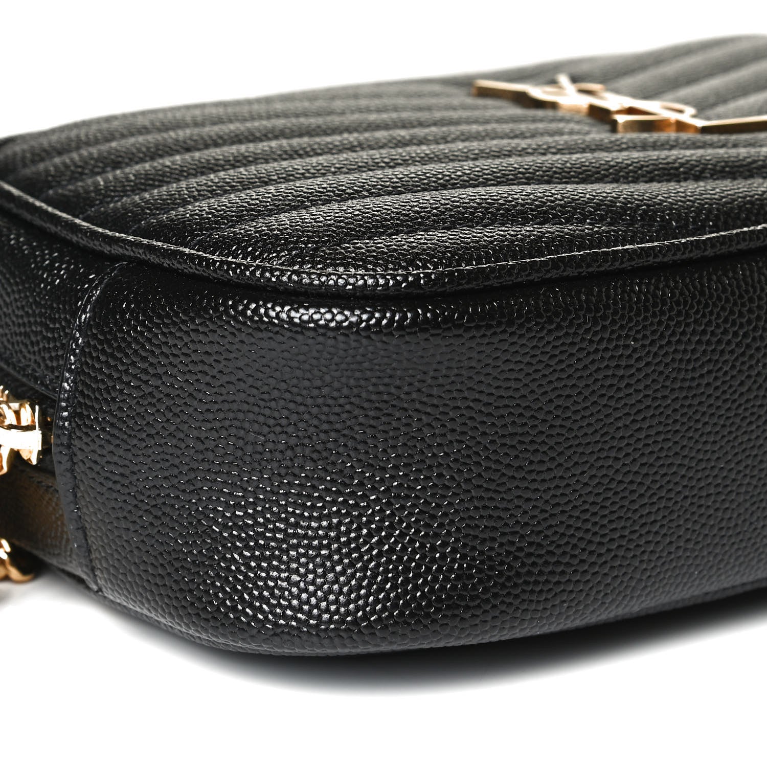 Saint Laurent Grain De Poudre Matelasse Monogram Mini Lou Camera Bag Black 8 of 13