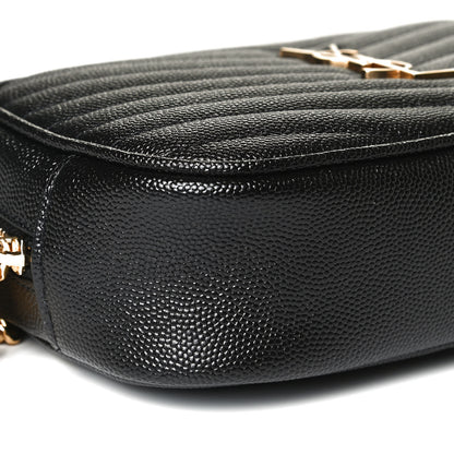 Saint Laurent Grain De Poudre Matelasse Monogram Mini Lou Camera Bag Black 8 of 13