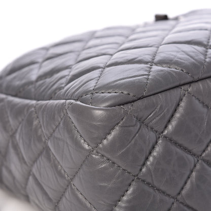 Chanel Aged Calfskin Quilted Large Reissue Camera Case Grey 9 of 20