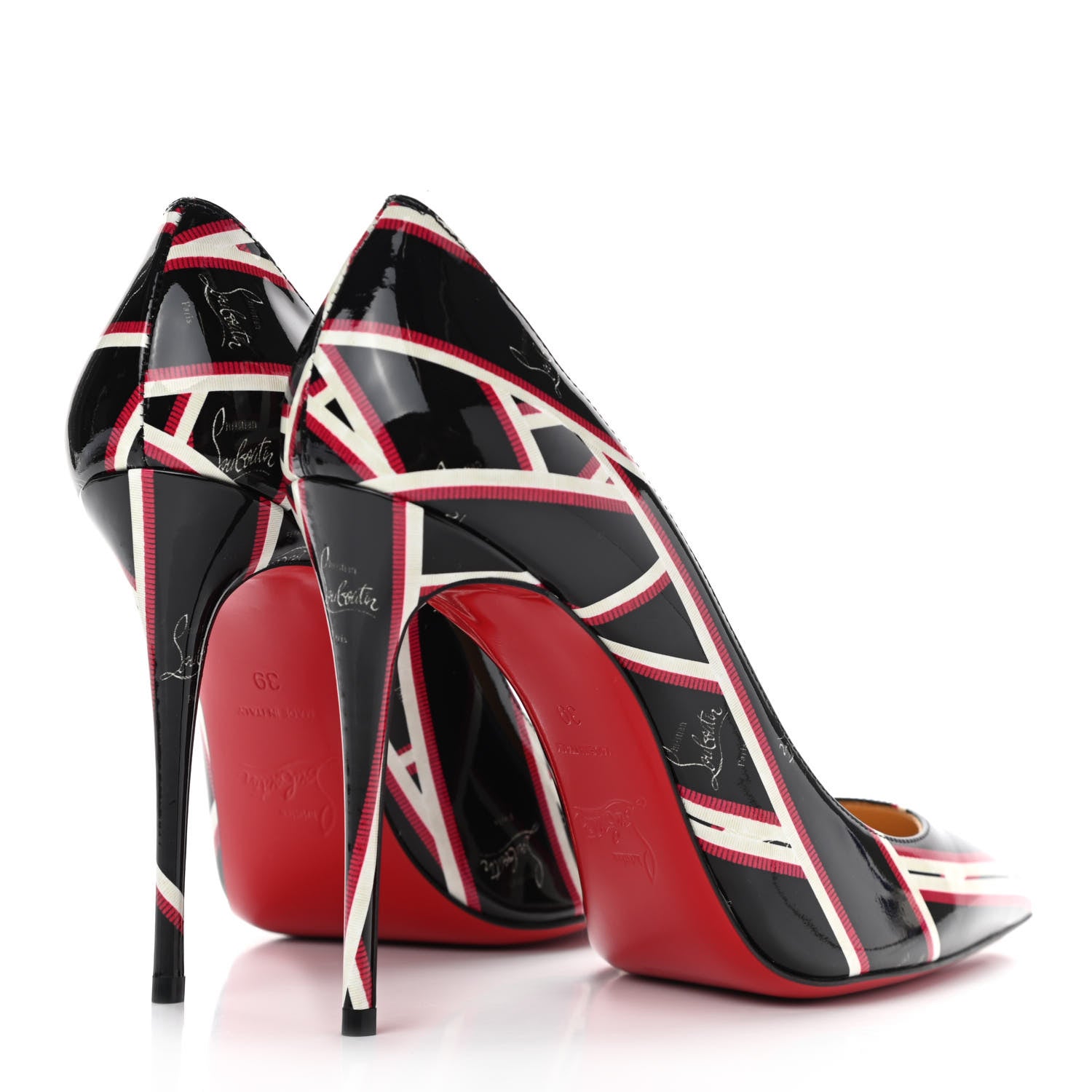 Christian Louboutin Patent Ribbon Kate 100 Pumps 39 Multicolor 4 of 9