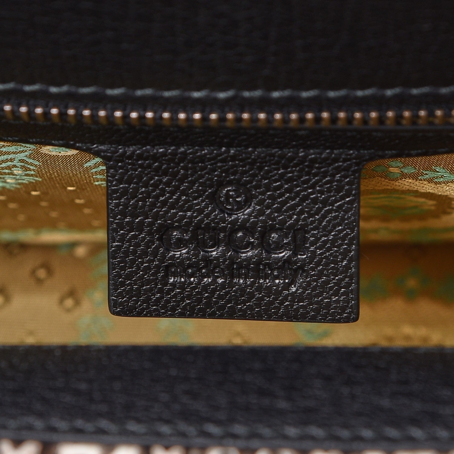 Gucci Calfskin Snakeskin Studded Medium Ottilia Top Handle Bag Black 8 of 8