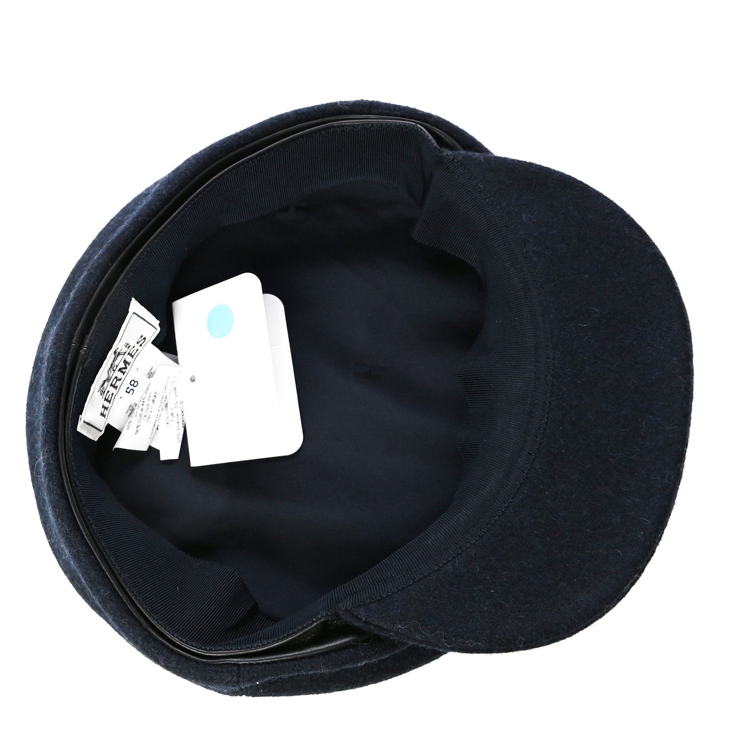 Hermes Laine Dani Cap 58 Marine Black 5 of 6
