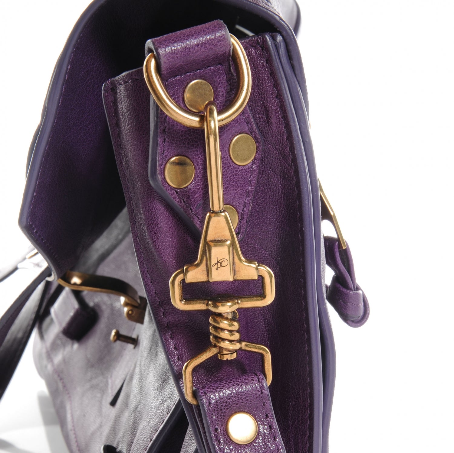 Proenza Schouler Lambskin PS1 Medium Satchel Plum 11 of 12