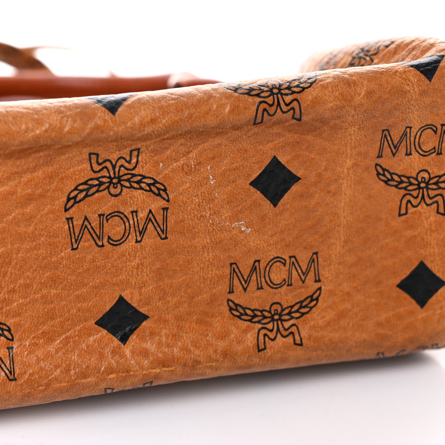 MCM Visetos Mini Boston Bag Cognac 15 of 28