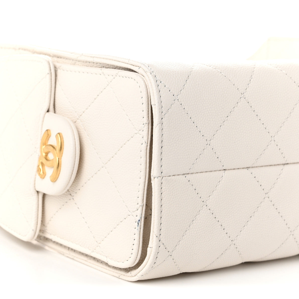 Chanel Caviar Quilted Mini Chanel 25 Handbag White 9 of 11