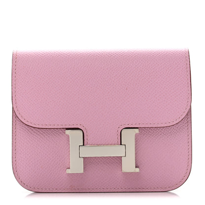 Hermes Epsom Constance Slim Wallet Mauve Sylvestre 1 of 9