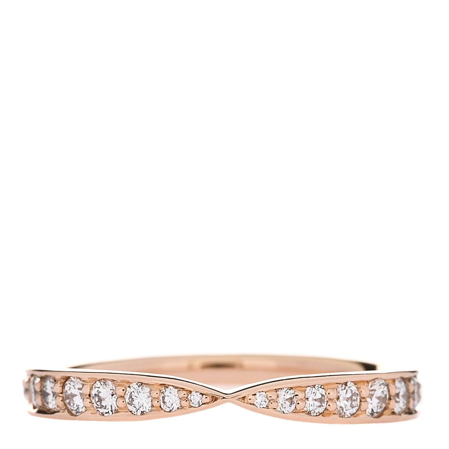 Tiffany 18K Rose Gold Diamond Harmony Band Ring 48 4.5 1 of 4