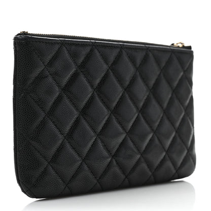 Chanel Caviar Quilted Small French New Wave CC Pouch Black 3 of 7