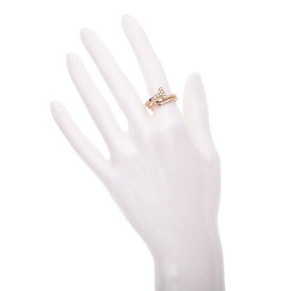 Tiffany 18K Rose Gold Diamond T Square Wrap Ring 52 6 2 of 5