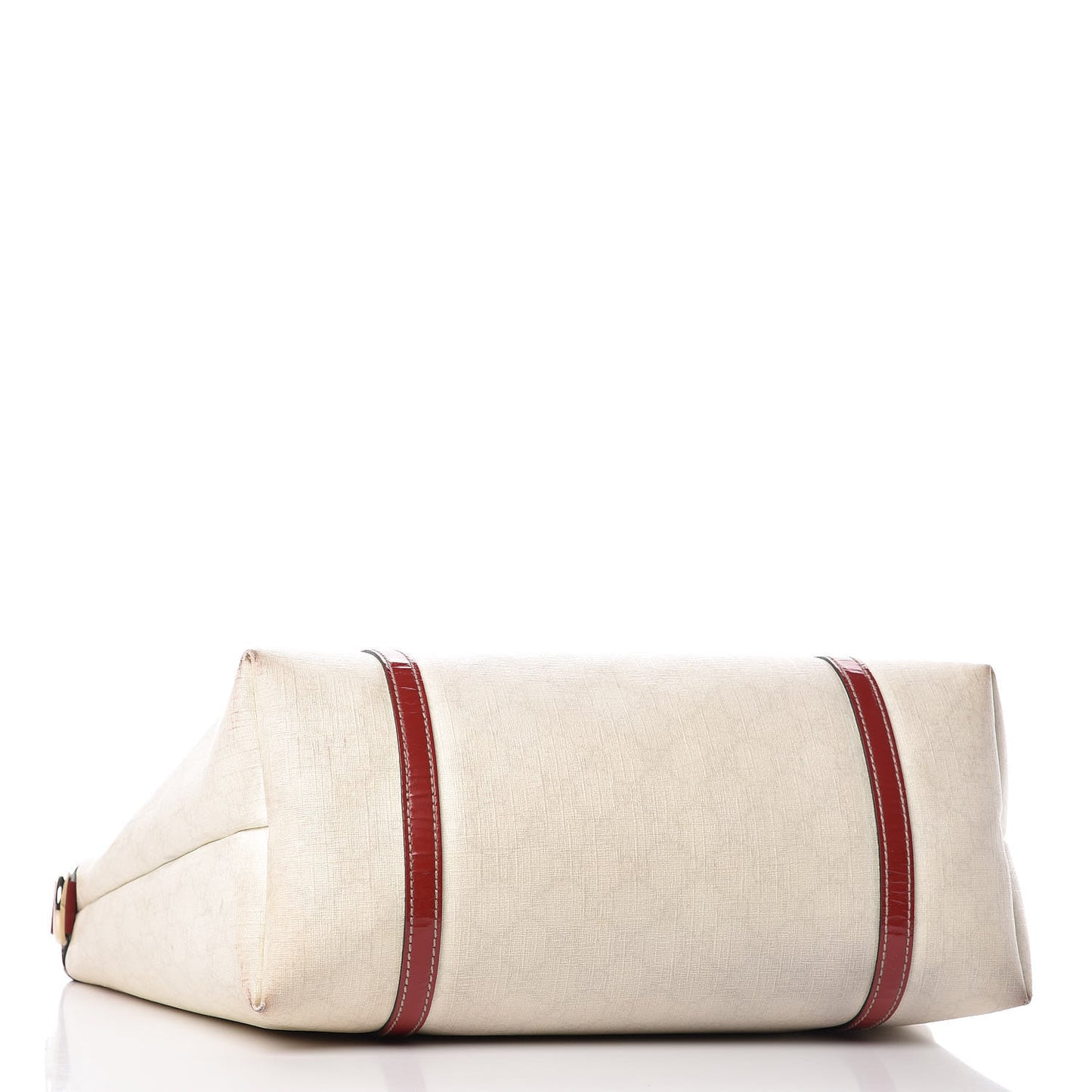 GG Plus Monogram Tattoo Heart Medium Joy Tote Off White Red