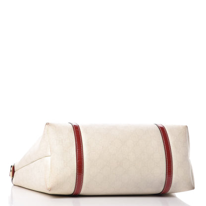 Gucci GG Plus Monogram Tattoo Heart Medium Joy Tote Off White Red 4 of 23