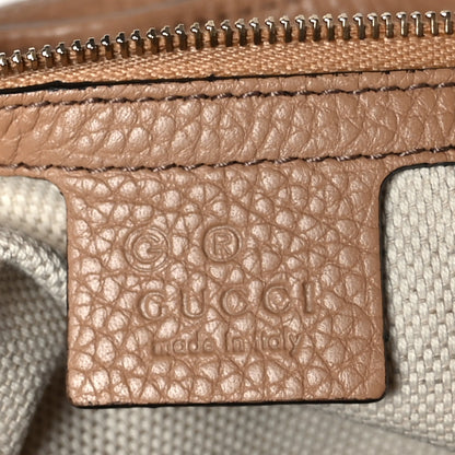 Gucci Pebbled Calfskin Medium Soho Flap Crossbody Camelia 6 of 10