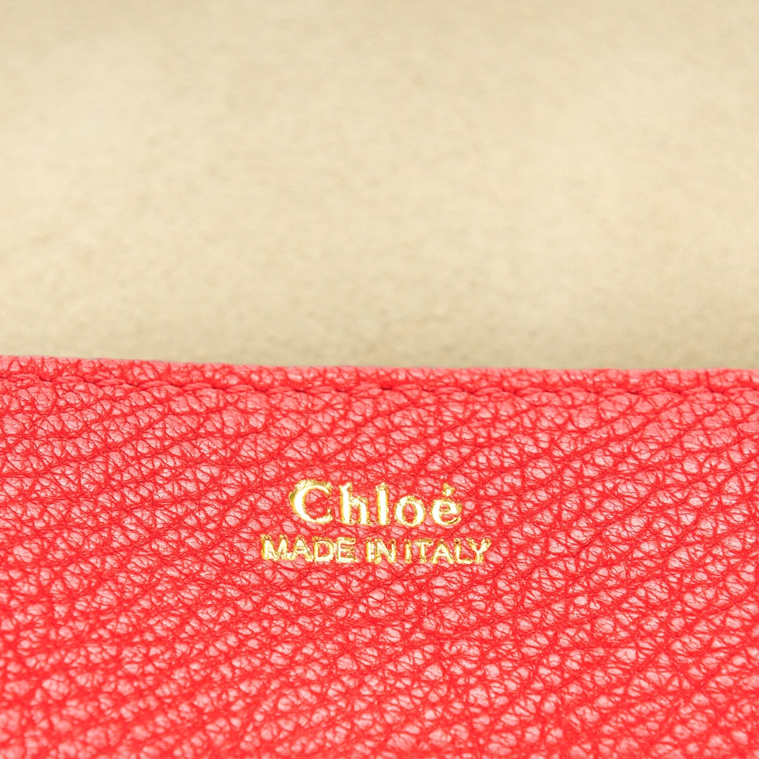 Chloe Grained Lambskin Mini Drew Shoulder Bag Plaid Red 6 of 7