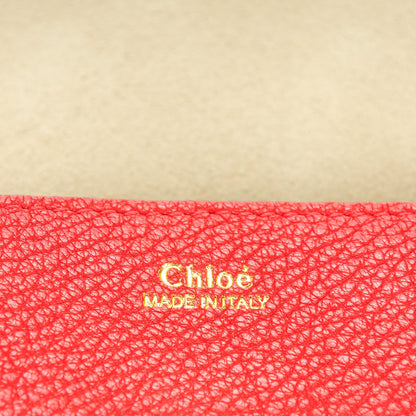 Chloe Grained Lambskin Mini Drew Shoulder Bag Plaid Red 6 of 7