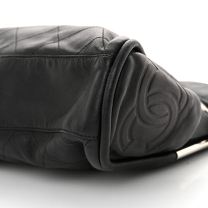 Chanel Lambskin Stitched Medium Ultimate Soft Tote Black 10 of 12