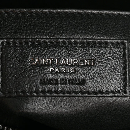 Saint Laurent Calfskin Y Quilted Monogram Monochrome Small Loulou Chain Satchel Black 6 of 12