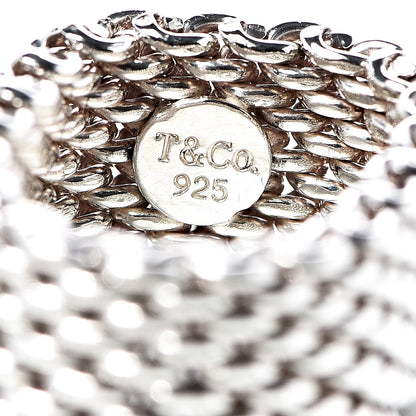 Tiffany Sterling Silver Mesh Somerset Ring 50 5.5 4 of 4
