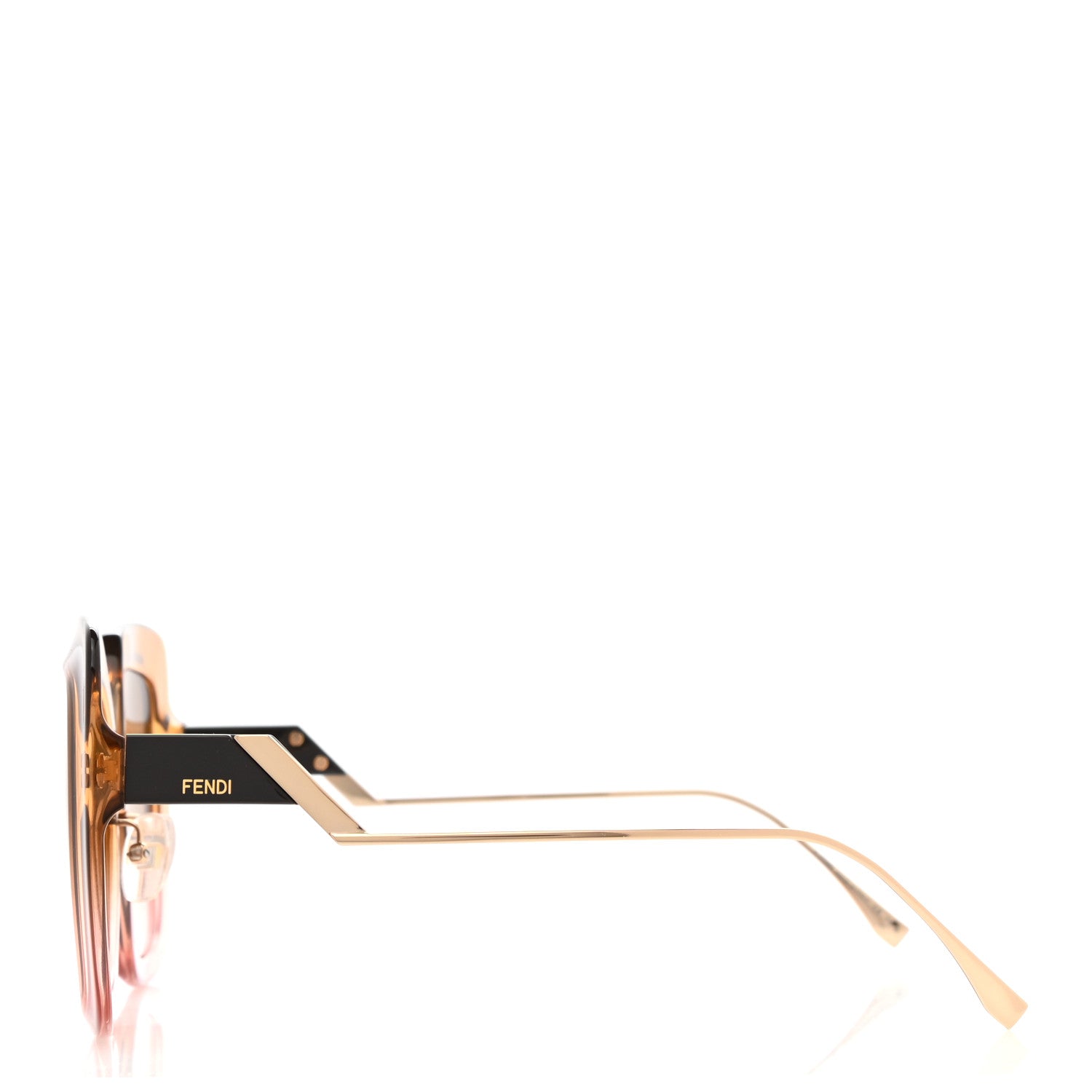 Fendi Square Sunglasses FF 0317/S Gold 4 of 7