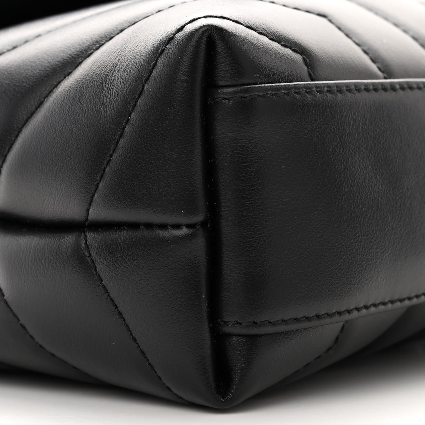 Calfskin Y Quilted Monogram Toy Loulou Crossbody Bag Black