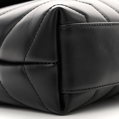 Saint Laurent Calfskin Y Quilted Monogram Toy Loulou Crossbody Bag Black 9 of 11