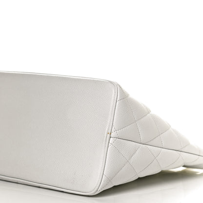 Chanel Caviar Quilted Medallion Tote White 10 of 10