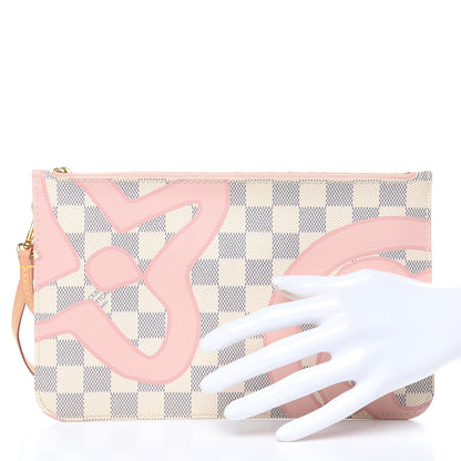 Louis Vuitton Damier Azur Tahitienne Neverfull MM GM Pochette 2 of 8
