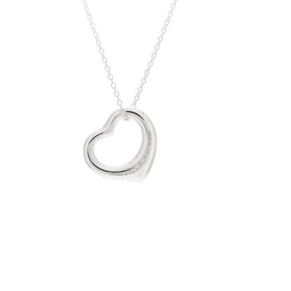 Tiffany Sterling Silver 16mm Elsa Peretti Open Heart Pendant Necklace 4 of 4