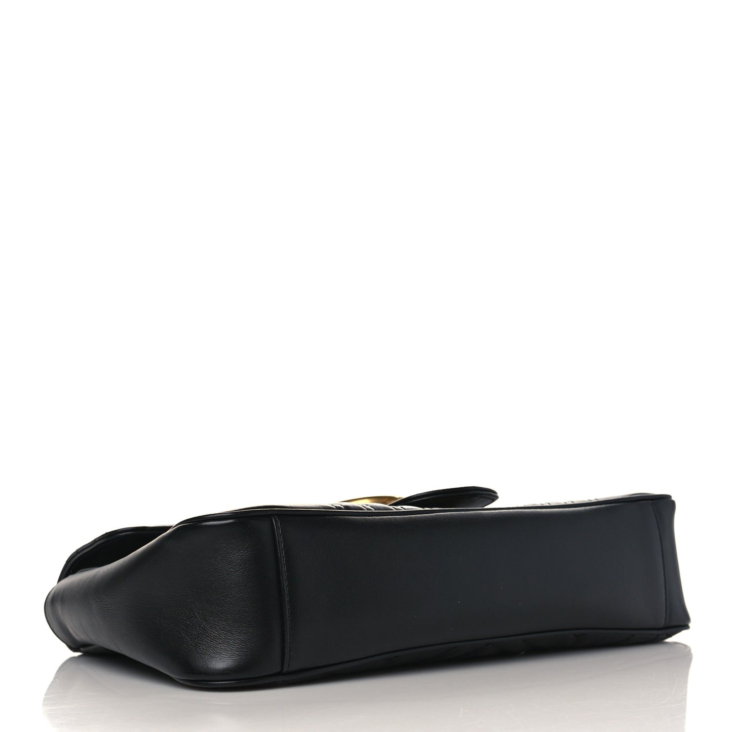 Calfskin Matelasse Medium GG Marmont Shoulder Bag Black