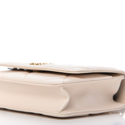 Chanel Goatskin Quilted Chanel 19 Wallet On Chain WOC Light Beige 7 of 12