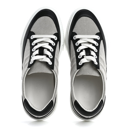 Hermes Canvas Calfskin Deep Sneakers 36 Prunoir Black 2 of 10