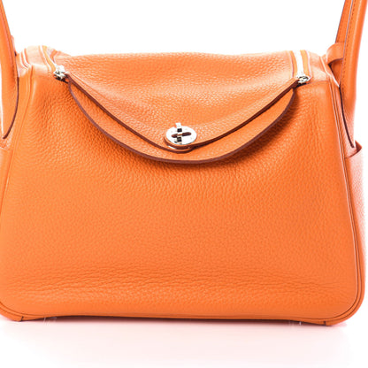 Hermes Taurillon Clemence Lindy 30 Orange 9 of 9
