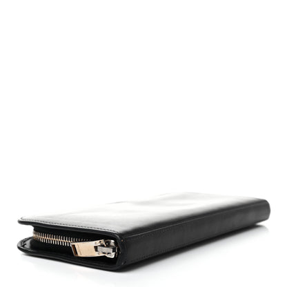 Saint Laurent Calfskin Classic Zip Around Continental Wallet Black 4 of 8