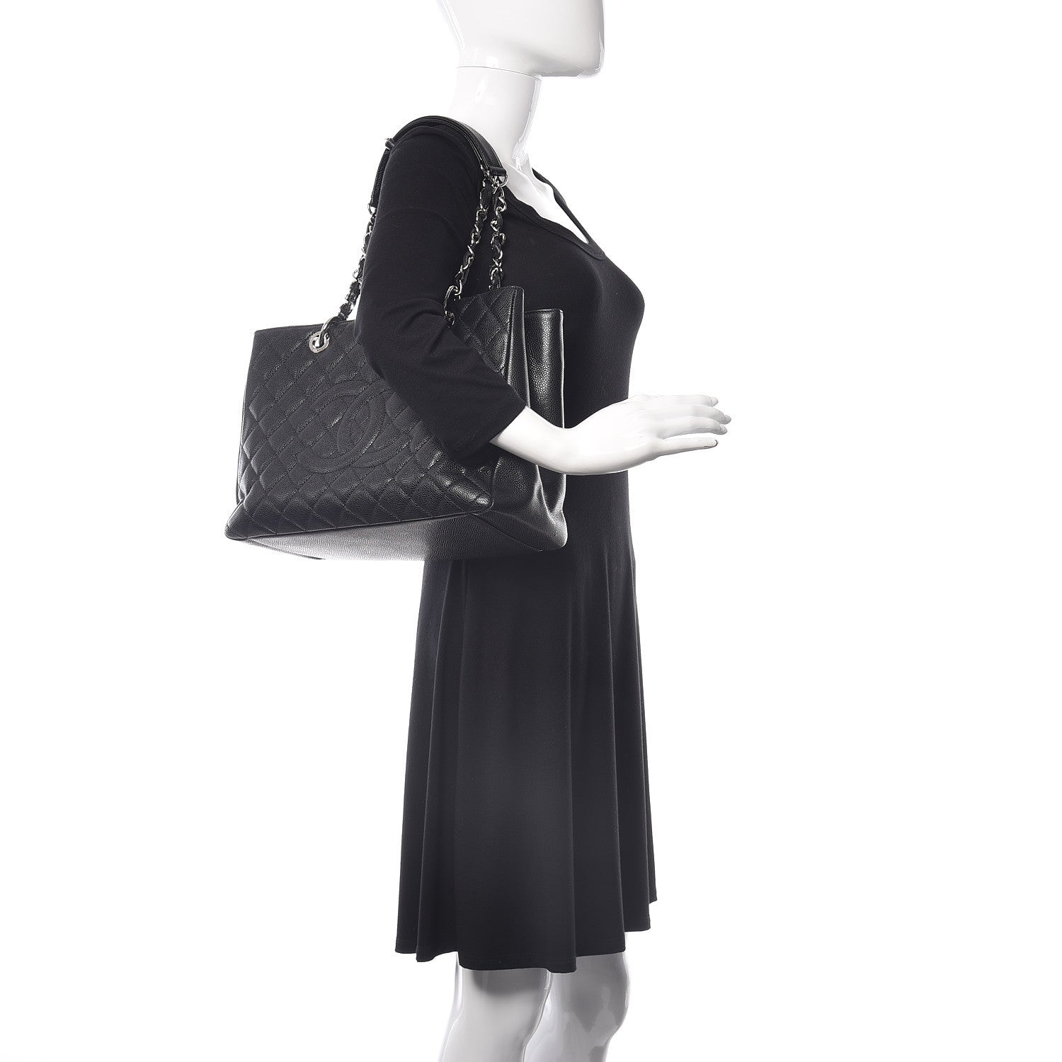Chanel Caviar Quilted Grand Shopping Tote GST Black 2 of 10