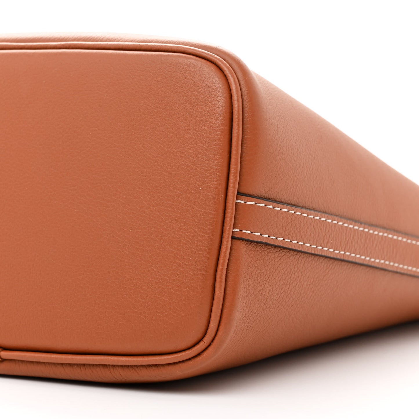 Calfskin Lock and Walk Bucket Cognac