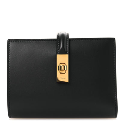 Celine Satinated Calfskin 16 Card Holder With Flap Black 1 of 12