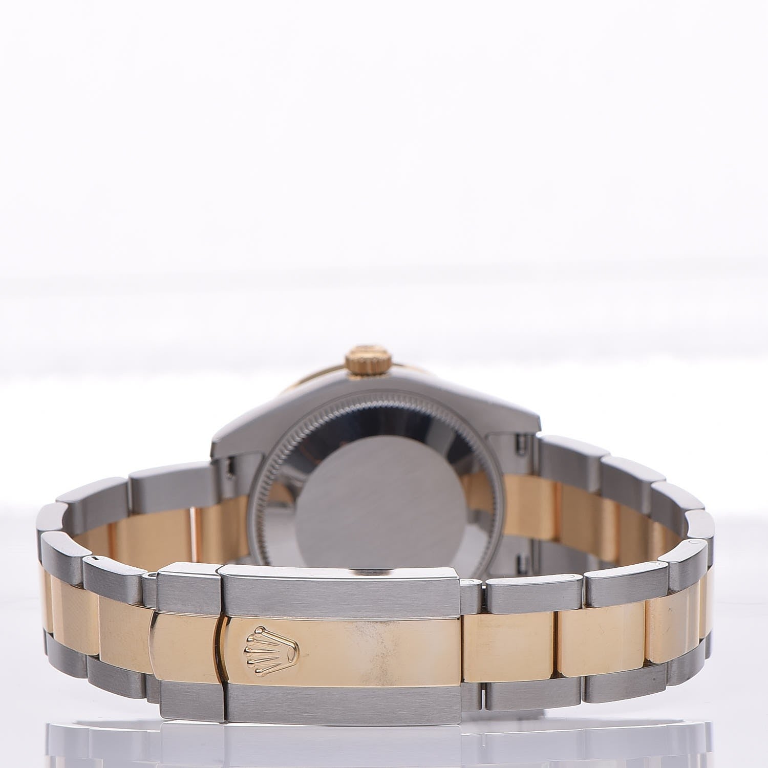 Rolex Stainless Steel 18K Yellow Gold Diamond Bezel 31mm Oyster Perpetual DateJust Watch Champagne 8 of 9