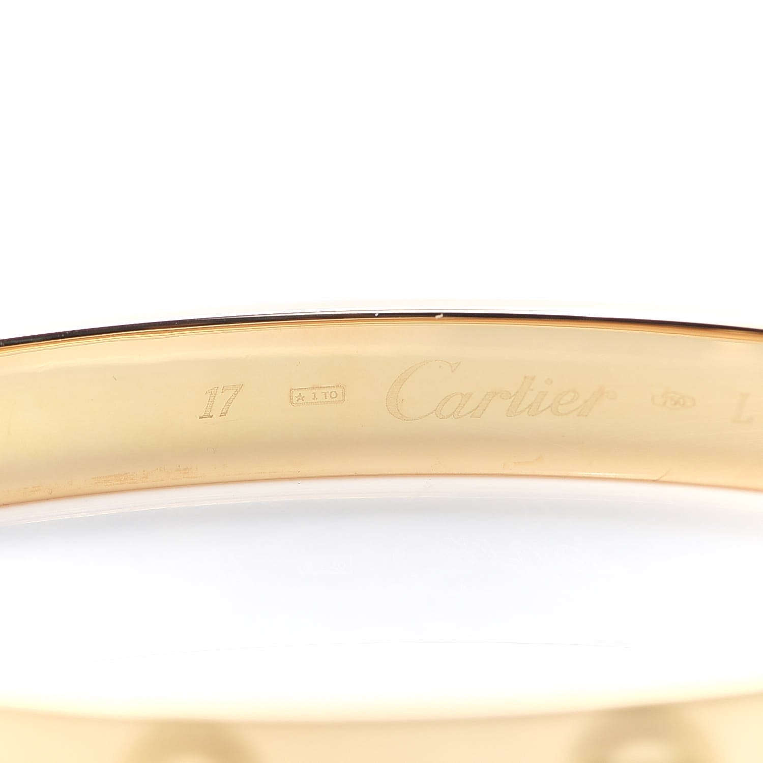 Cartier 18K Yellow Gold LOVE Bracelet 17 5 of 7