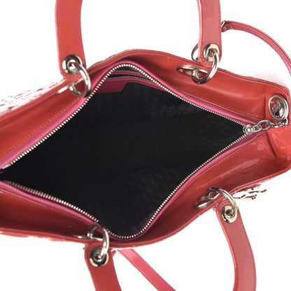 Christian Dior Patent Cannage Large Lady Dior Pink 5 of 30