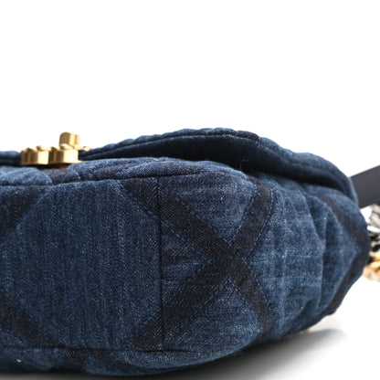 Chanel Denim Quilted Medium Chanel 19 Flap Blue 9 of 9