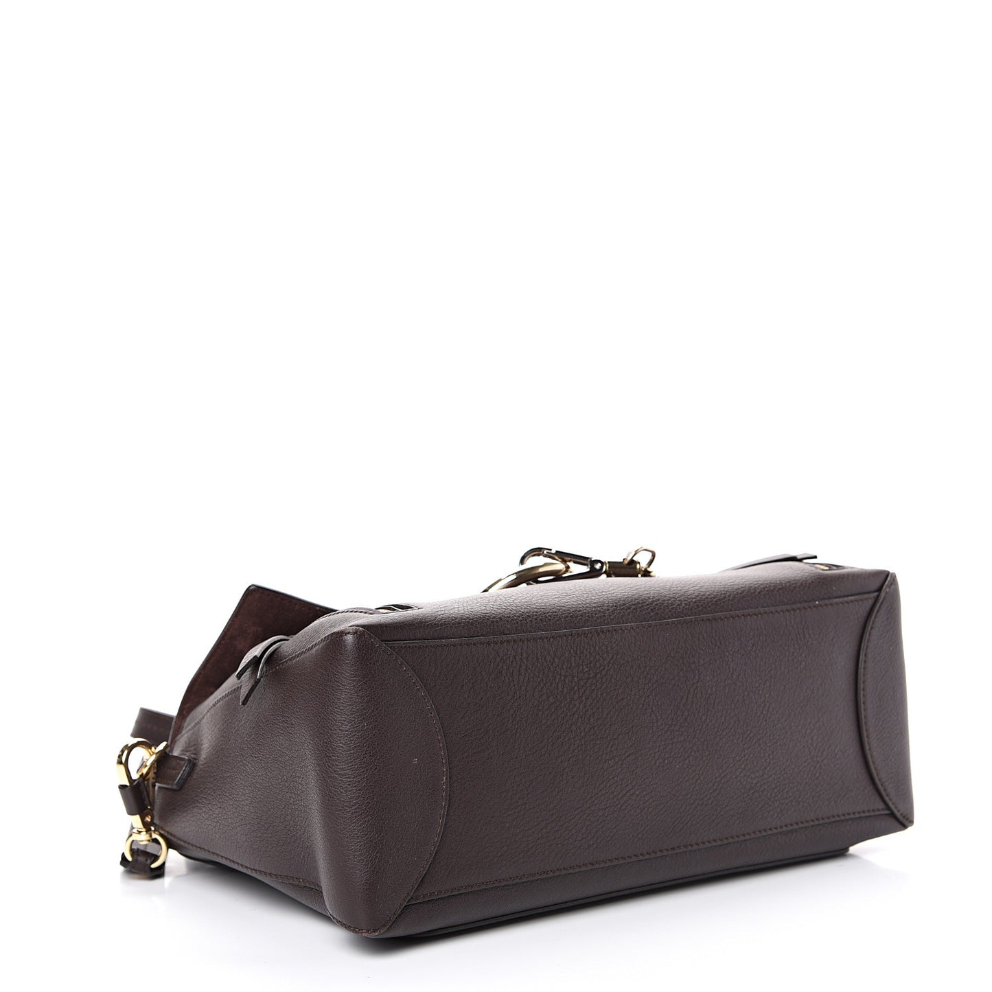 Calfskin Medium Faye Day Shoulder Bag Carbon Brown