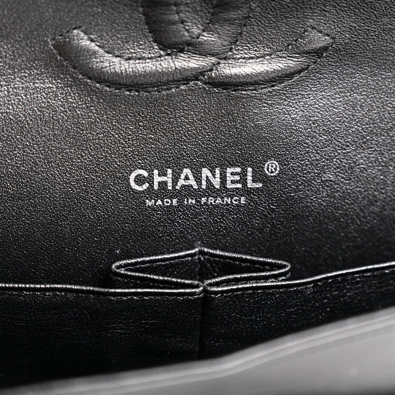 Chanel Metallic Patent Crumpled Calfskin Chevron Quilted Medium Double Flap So Black 6 of 12