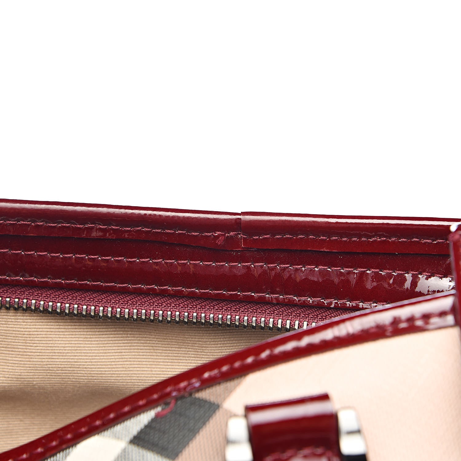 Burberry Supernova Check Regent Tote Berry Red 7 of 17