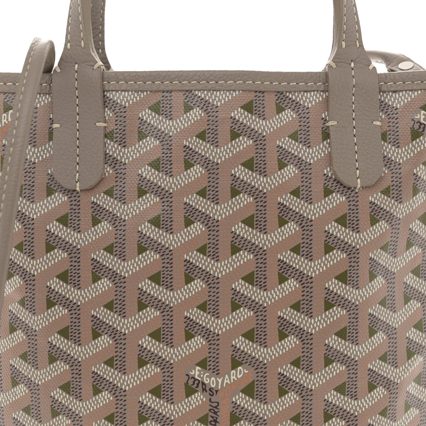 Goyardine Poitiers Claire Voie Tote Grege Khaki
