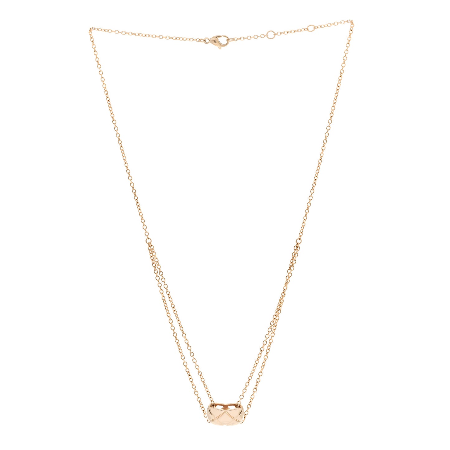 18K Beige Gold Coco Crush Pendant Necklace