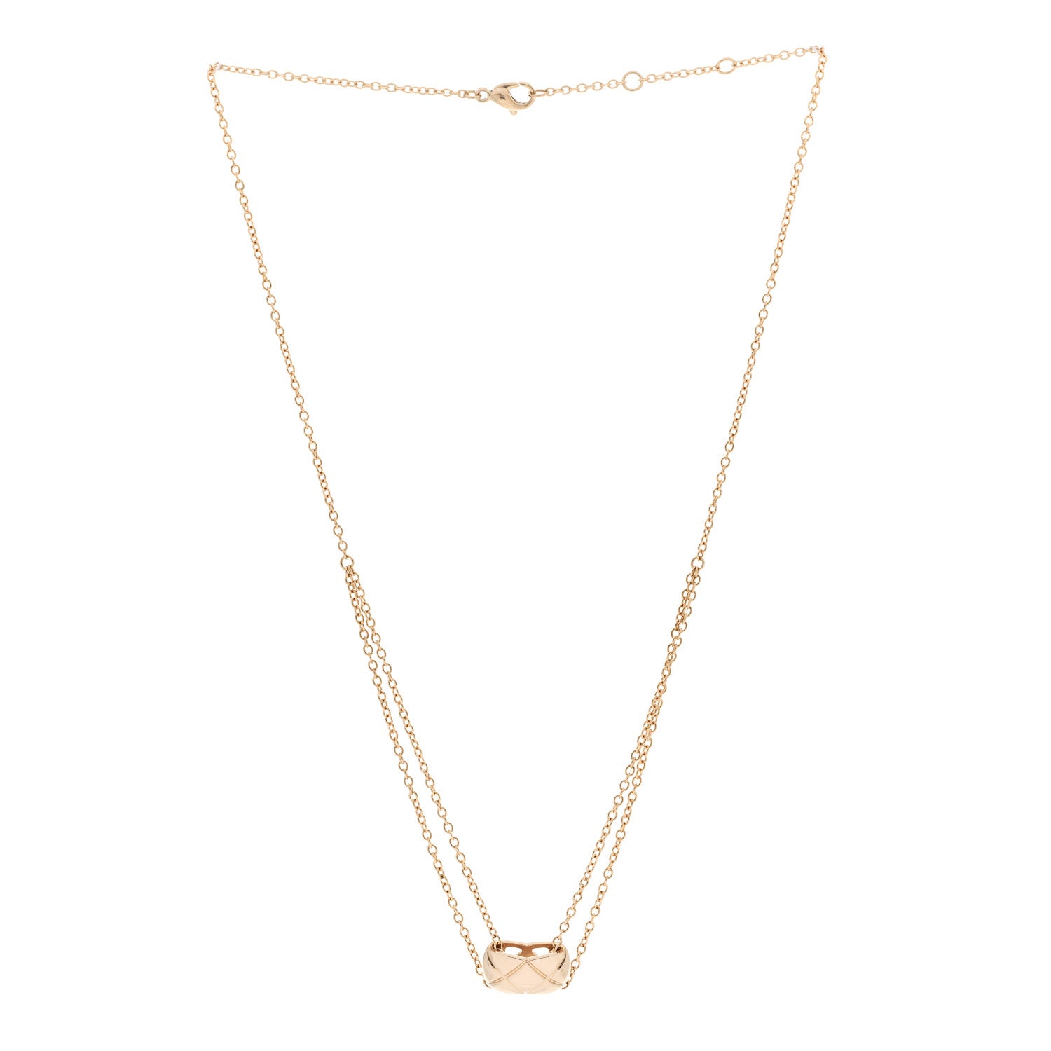 Chanel 18K Beige Gold Coco Crush Pendant Necklace 3 of 6